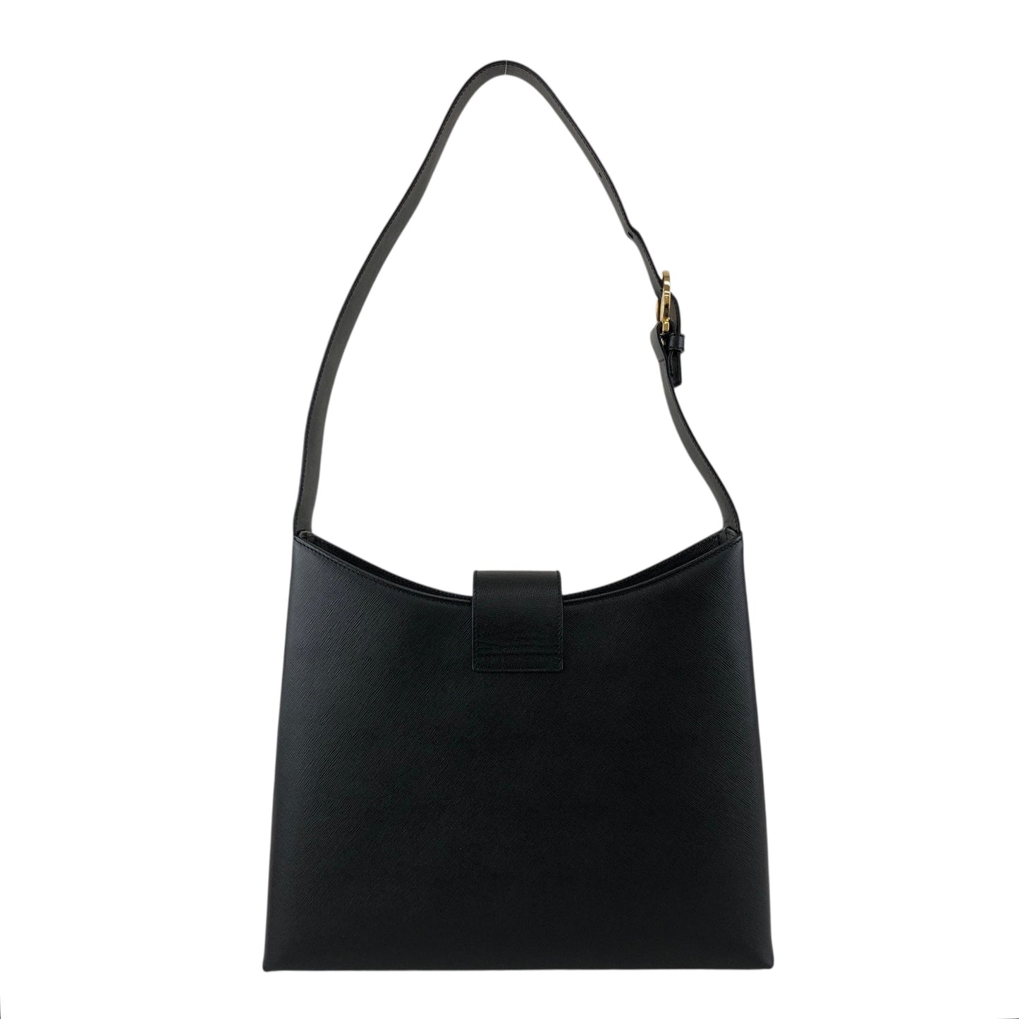 Salvatore Ferragamo Gancini Shoulder bag Black Vintage kz7n2r