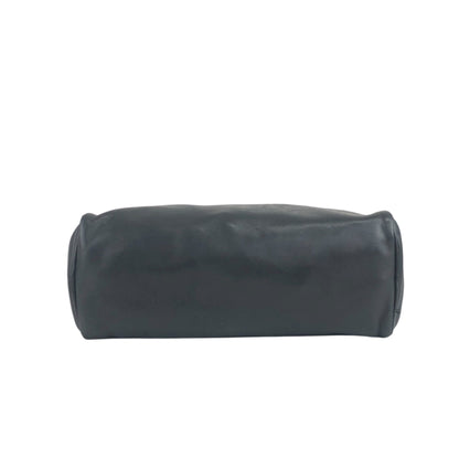 PRADA Logo Embossed Handbag Black Vintage fu6tga