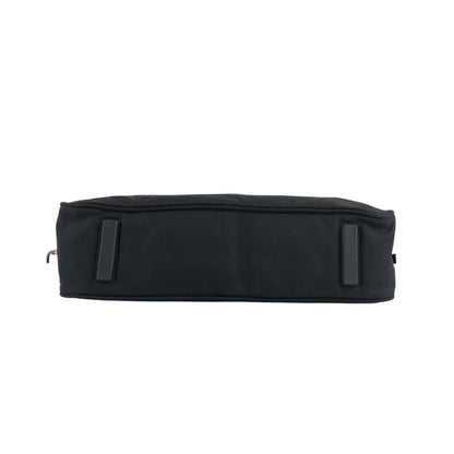 PRADA Tessuto Triangle Logo Padlock Boston bag Handbag Black Vintage 5ybv5s