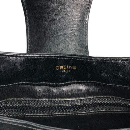 CELINE Blason Turn Lock Shoulder bag Hobobag Black Vintage re82zm