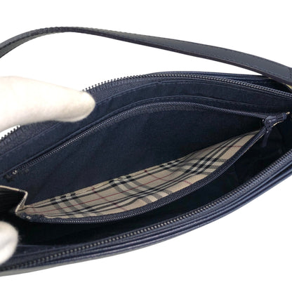BURBERRY Logo Shoulder bag Navy Vintage 3fb5v6