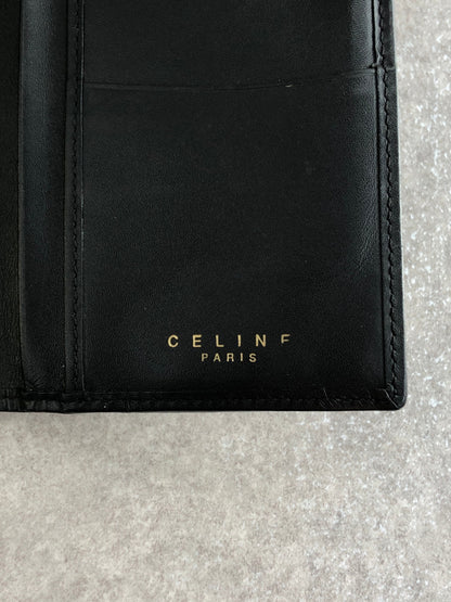 CELINE Macadam Blason Long Wallet Black Vintage d3z87w