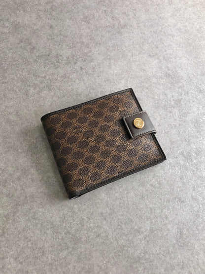 CELINE Macadam Folded Wallet Brown Vintage a4ijew