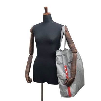 PRADA PRADA SPORTS Logo Totebag Gray Vintage iezd88