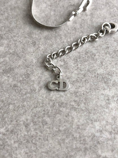 Christian Dior Logo Motif Bracelet Silver Vintage fim3z7