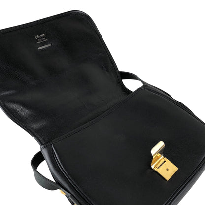 CELINE Horse Carriage Shoulder bag Black Vintage b7miwj