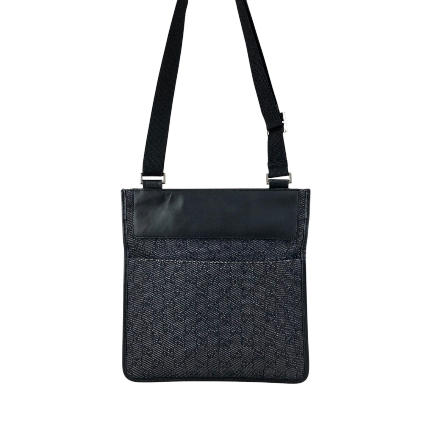GUCCI GG Canvas Shoulder bag Black Vintage uzkpxi