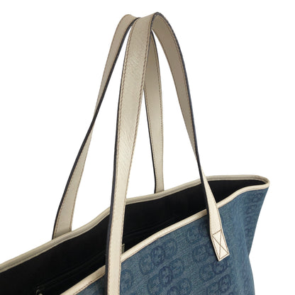 GUCCI Interlocking Pattern Canvas Totebag Indigo Vintage v68pwu