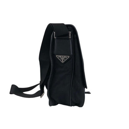 PRADA Triangle Logo Shoulder bag Black Vintage yp8wu5