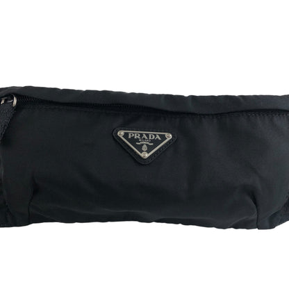 PRADA 三角形標誌斜背包 單肩包 黑色 復古 agzse3