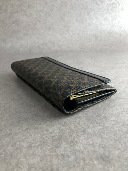 CELINE Macadam Long Wallet Black Vintage dv85f5