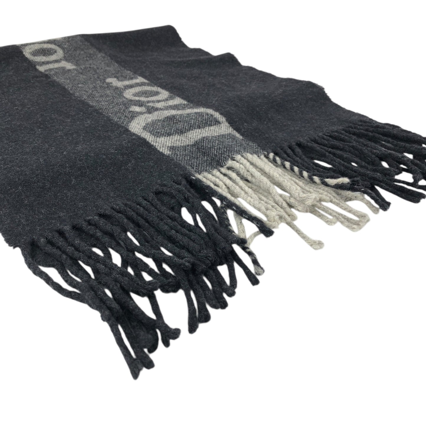 Christian Dior Logo Scarf Black Vintage 3xf4yd