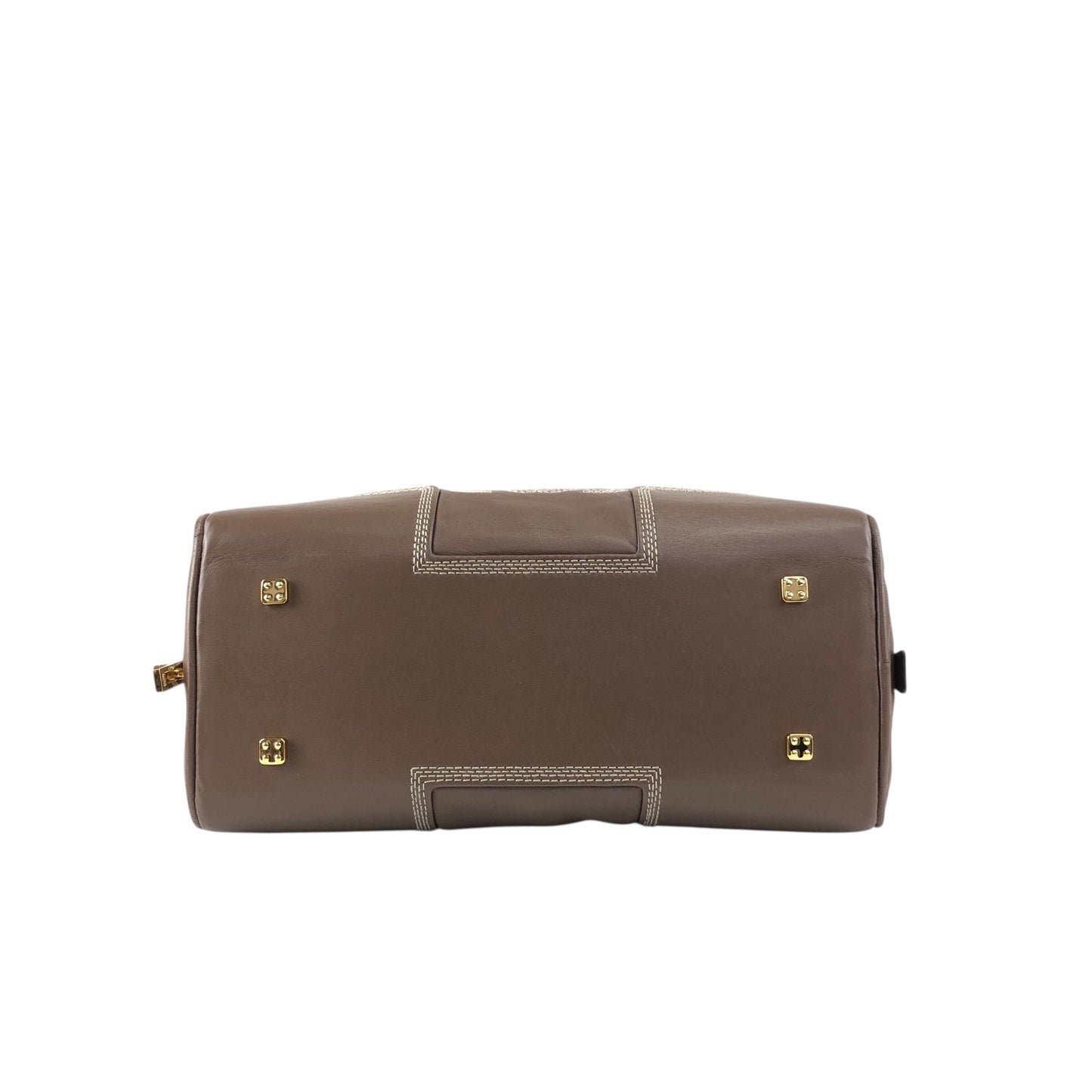 LOEWE Amazona Small Boston bag Handbag Brown Vintage irfyjk