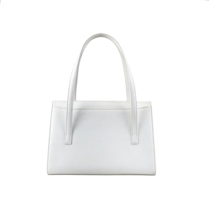 VALENTINO GARAVANI Logo Handbag White Vintage rfwnhz