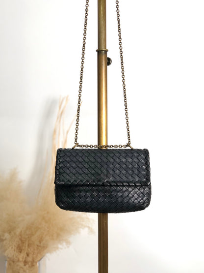 Bottega Veneta OLIMPIA Chain Shoulder bag Black Vintage wkfbrv