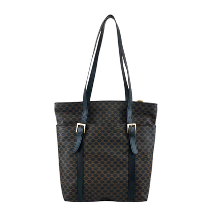CELINE Macadam Shoulder bag Black Vintage xhkb75