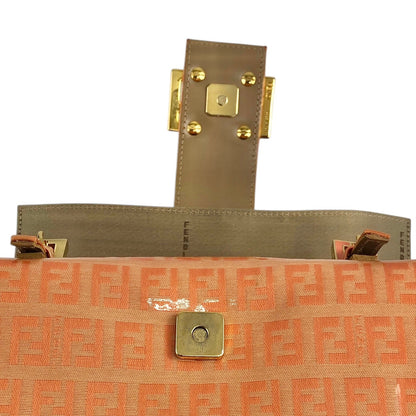 FENDI Zucchino Handbag Orange Vintage snr2vs