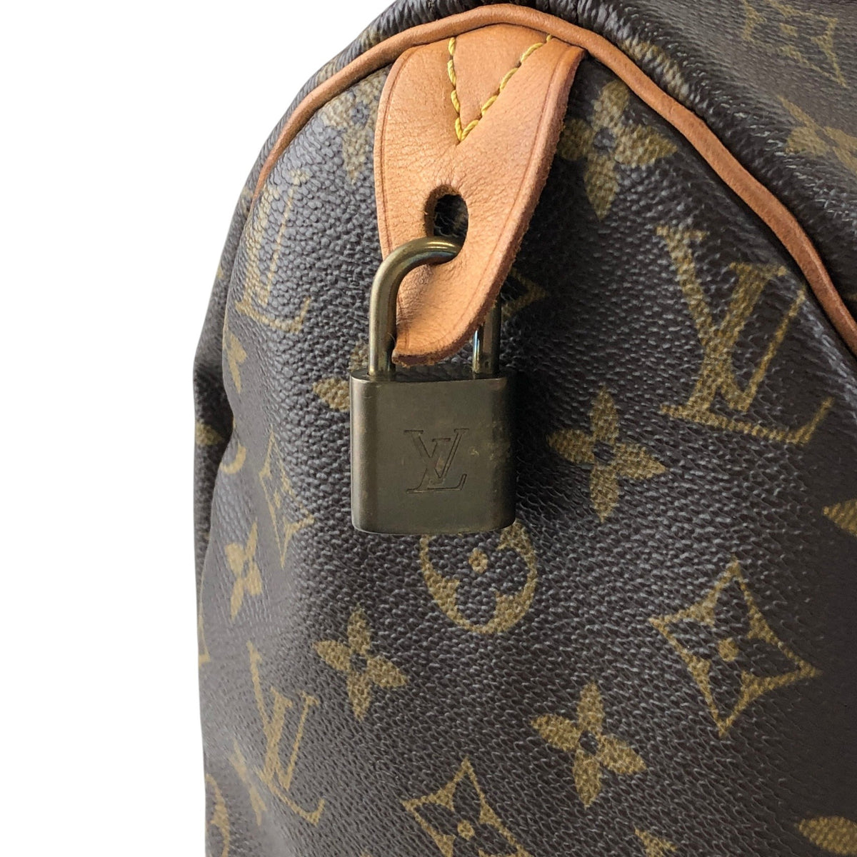 LOUIS VUITTON Monogram Handbag Boston bag Brown M41108 Vintage 5ah28h