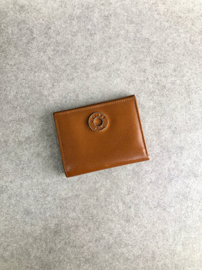 CELINE Circle Logo Folded Wallet Camel Vintage xhrnc5