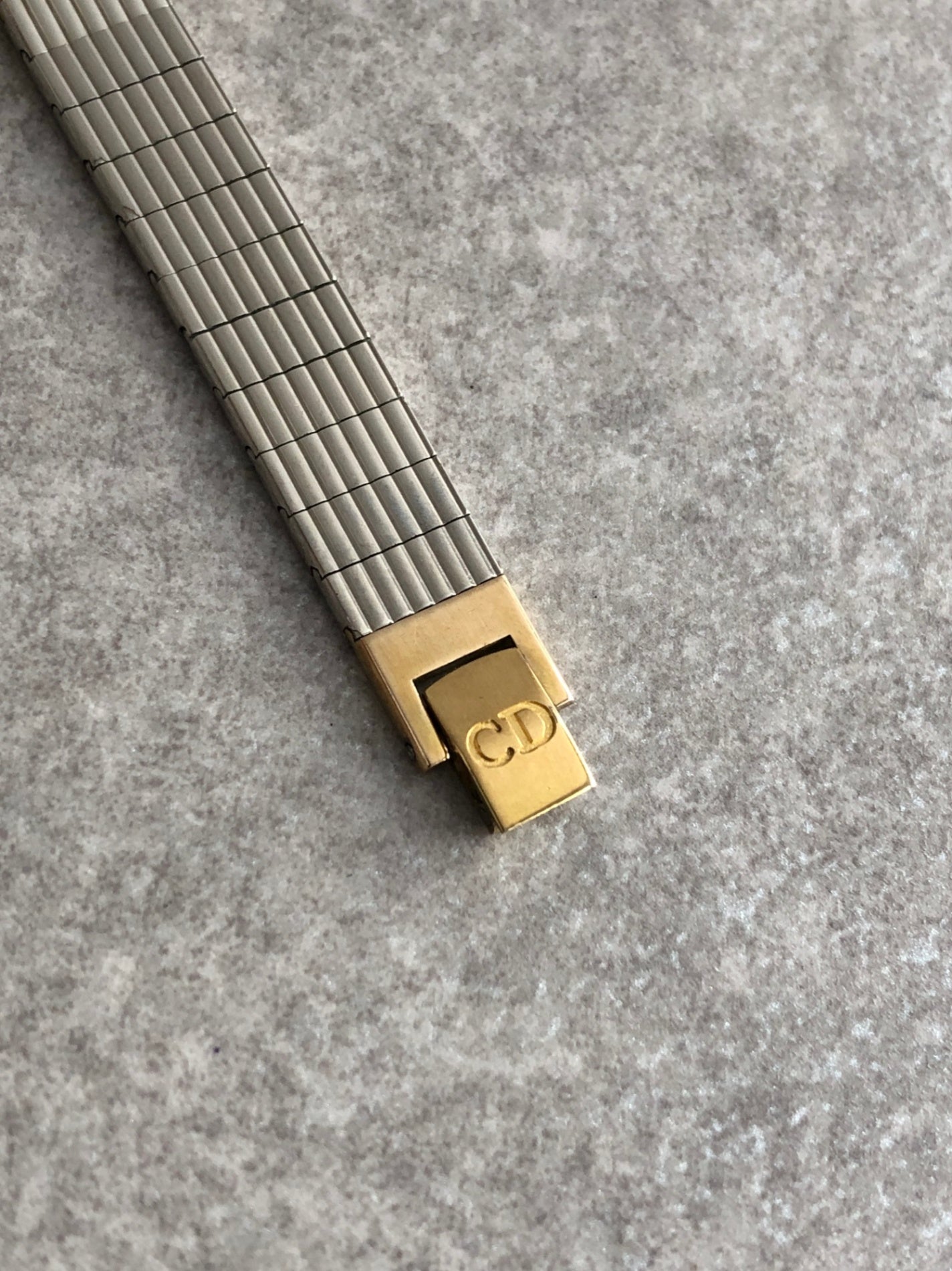 Christian Dior Quartz Watch Silver×Gold 3025 Vintage 7bawiw