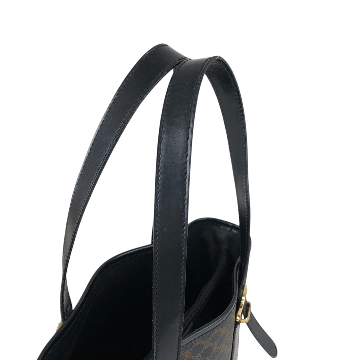CELINE Macadam Handbag Totebag Black Vintage s5sjrk