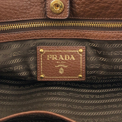 PRADA Logo Two-way Handbag Shoulder bag Brown Vintage y4cj6y