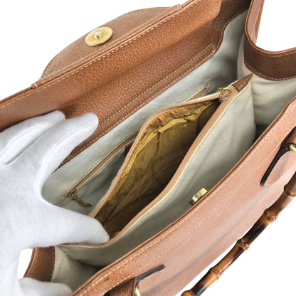 GUCCI Bamboo Handbag Brown Vintage  mxx3h2