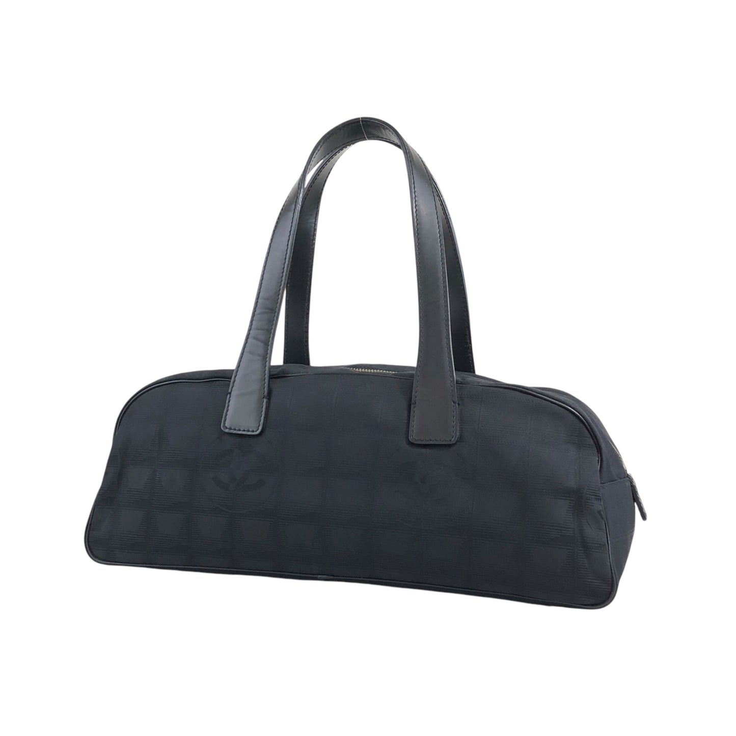 CHANEL New Travel Line Handbag Black Vintage x2dwvn