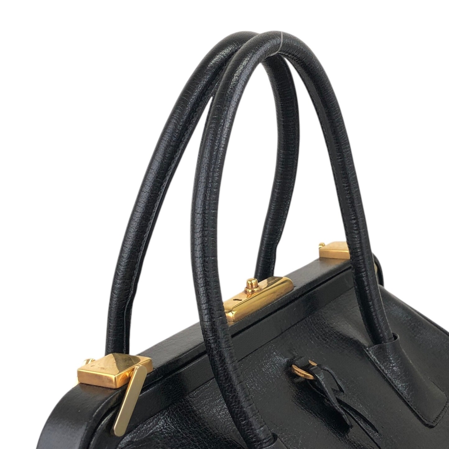 PRADA Handbag Boston bag Black Vintage ruijbf