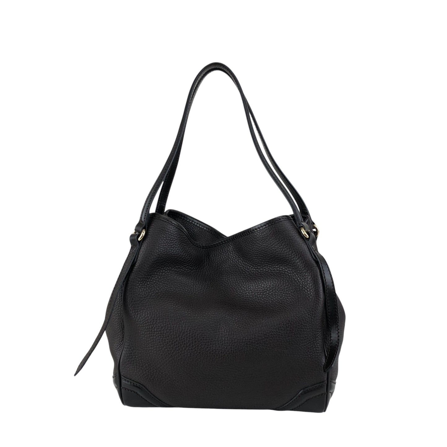 BURBERRY Logo Shoulder bag Hobobag Dark Brown Vintage czmhjj