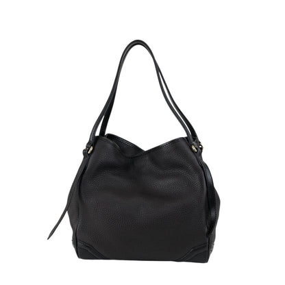 BURBERRY Logo Shoulder bag Hobobag Dark Brown Vintage czmhjj