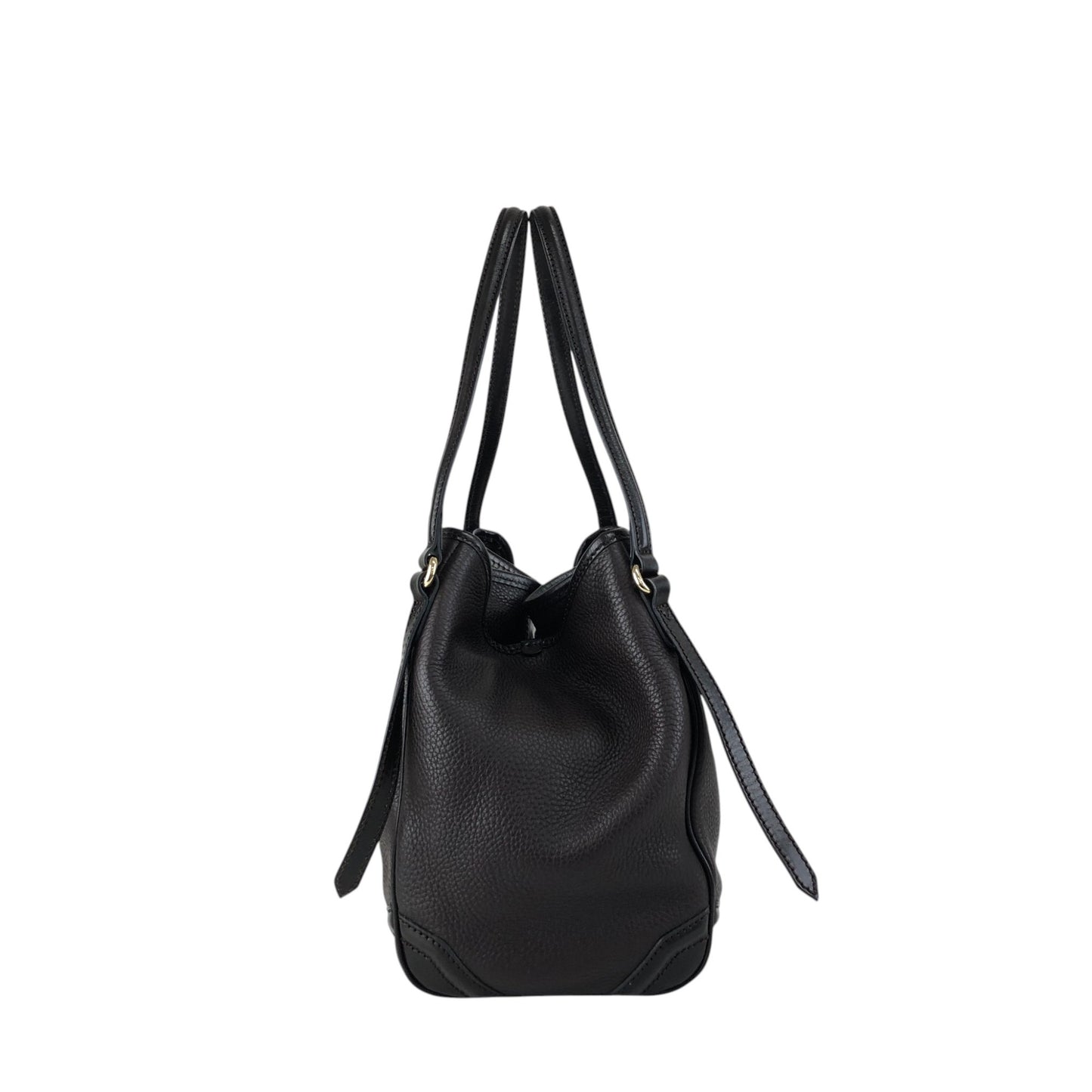 BURBERRY Logo Shoulder bag Hobobag Dark Brown Vintage czmhjj