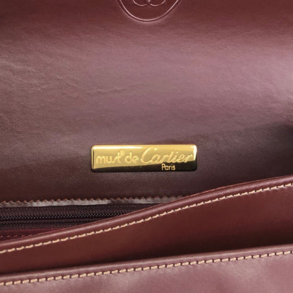 Cartier Horse Bit Shoulder bag Bordeaux Vintage ff8ayd