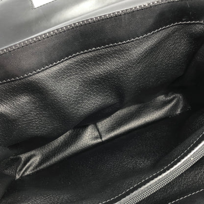 CELINE Macadam Logo Motif Charm Turn Lock Leather Two-way Handbag Shoulder bag Black Vintage cptypf