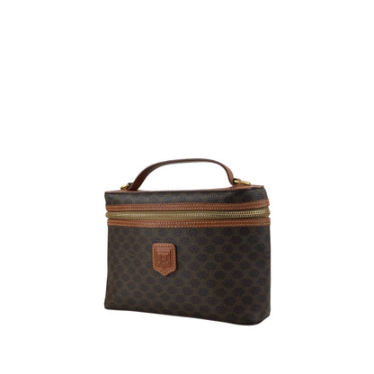 CELINE Macadam Blason Two-way Shoulder bag Vanity bag Brown Vintage hts83y