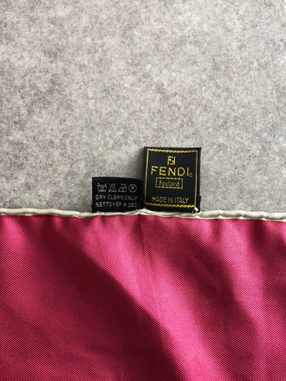 FENDI Silk Scarf Pink Vintage vn8yrf