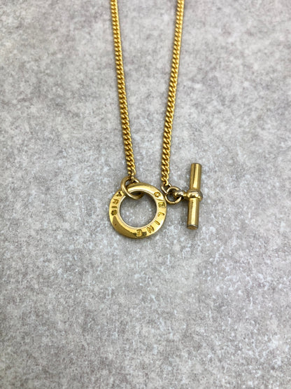 CELINE Triomphe Necklace Gold Vintage 4evd2y