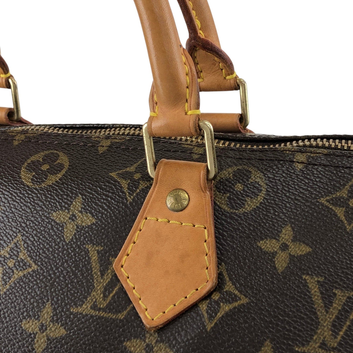 LOUIS VUITTON Monogram Handbag Boston bag Brown M41108 Vintage 5ah28h
