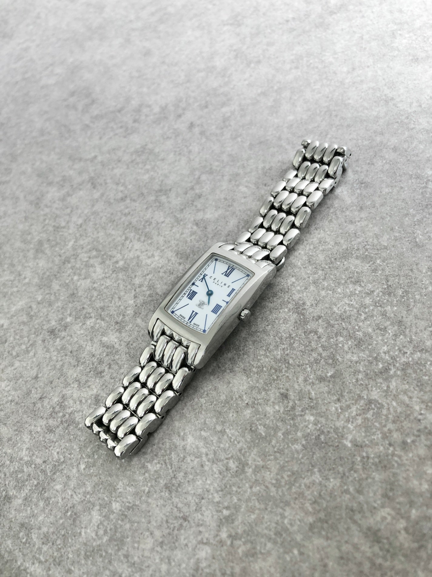 CELINE Triomphe Watch Silver Vintage 87z4zs