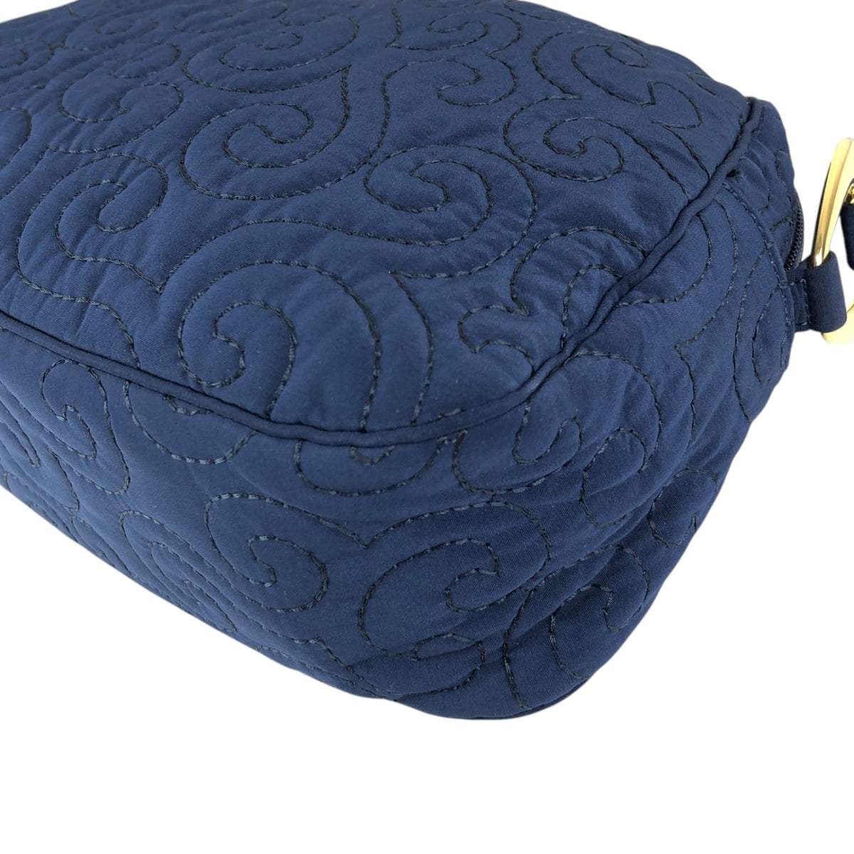 Yves Saint Laurent YSL Logo Shoulder bag Navy Vintage zt4e3i
