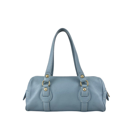 CELINE Blason Handbag Sky blue Vintage 5m2evd