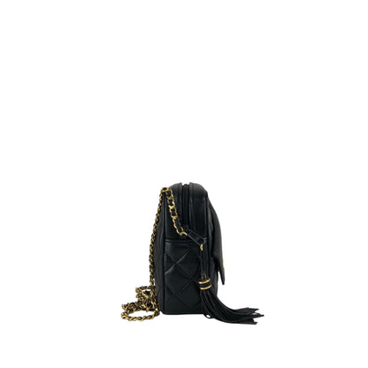 GIVENCHY Logo Tassel Chain Shoulder bag Black Vintage sgwgmf