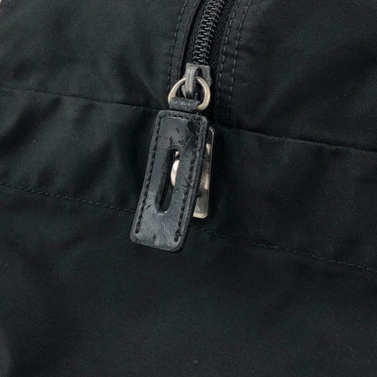 PRADA Tessuto Triangle Logo Handbag Boston bag Black Vintage ycwtum