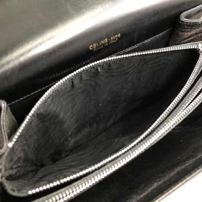 CELINE Horse Carriage Shoulder bag Black Vintage tinnie
