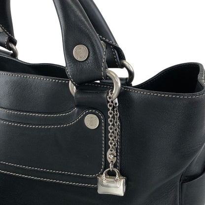 CELINE Triomphe Charm Handbag Black Vintage eyvr3v
