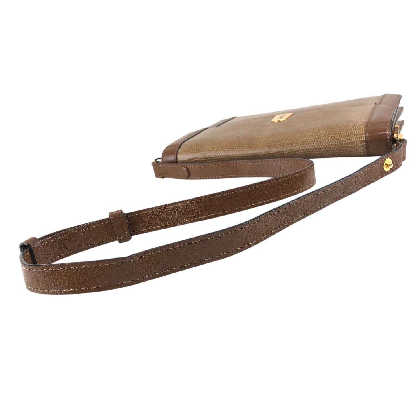 Yves Saint Laurent YSL Logo Handbag Shoulder bag Brown Vintage 2hmb86