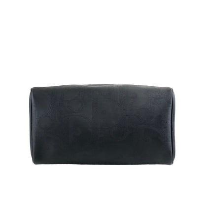 Christian Dior Trotter PVC 皮革手提波士頓包黑色復古 kg8k3x 