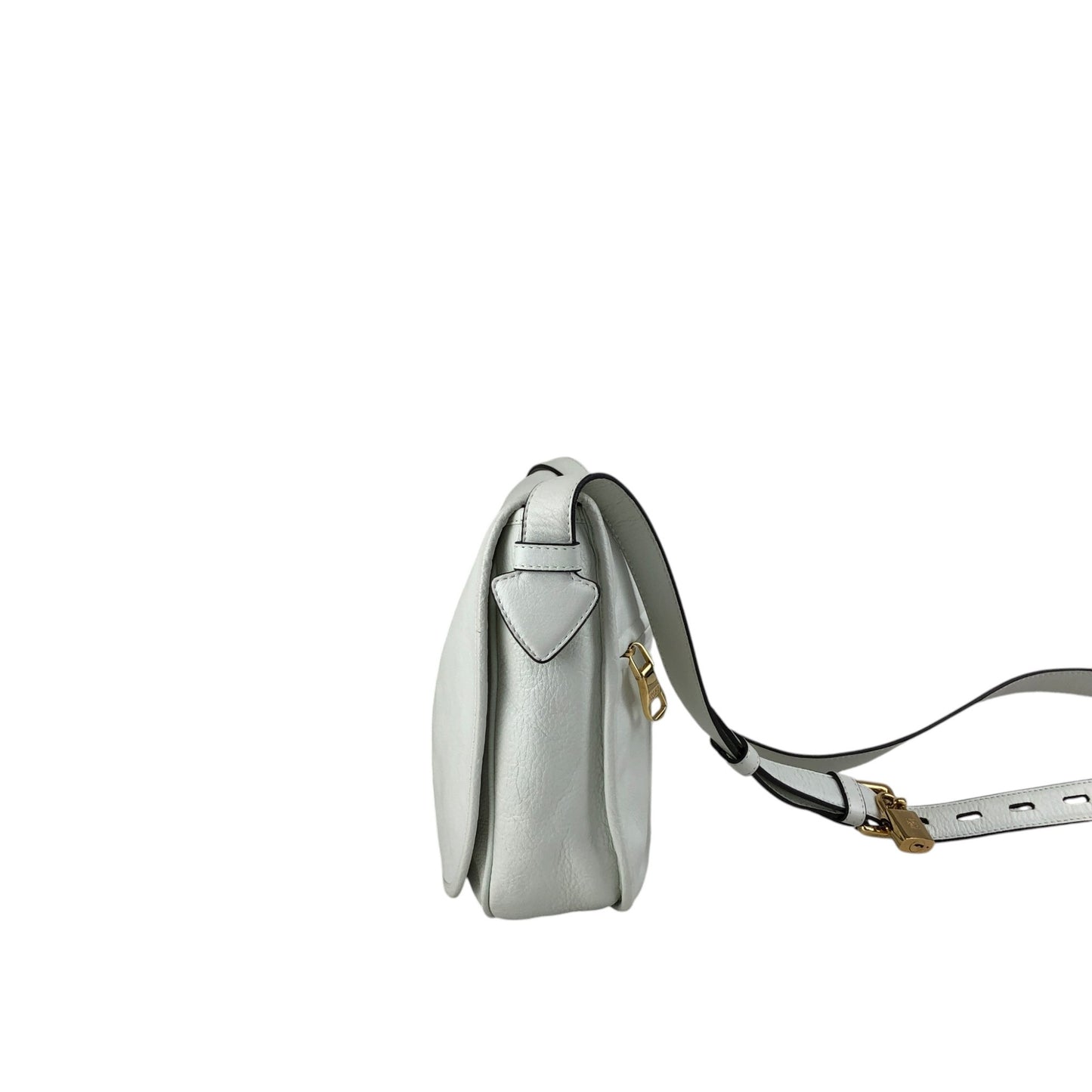 LOEWE Logo Embossed Shoulder bag White Vintage zpjrde
