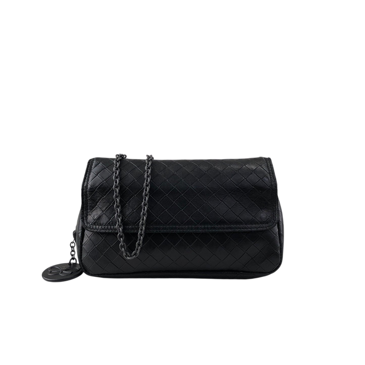 Bottega Veneta Intrecciato Chain Shoulder bag Black Vintage kgc2x6