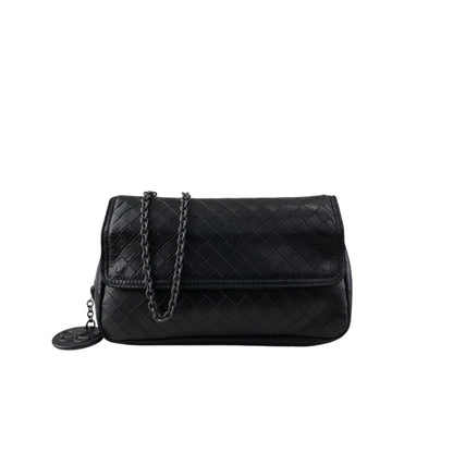 Bottega Veneta Intrecciato Chain Shoulder bag Black Vintage kgc2x6
